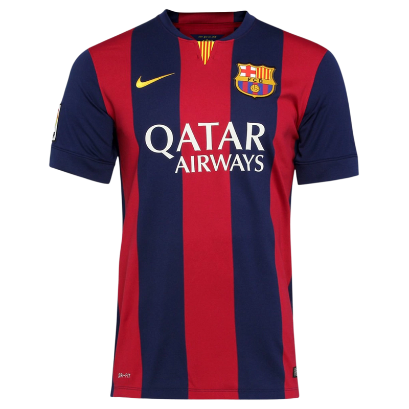 CAMISOLA RETRO DO BARCELONA 14/15 VERMELHO E AZUL