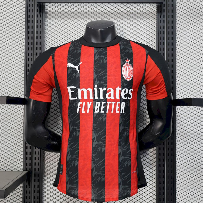 CAMISOLA VERSÃO PLAYER DO MILAN 25/26 VERMELHO E PRONTO