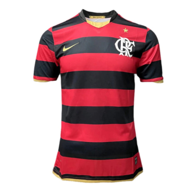 CAMISOLA RETRO DO FLAMENGO 08/09 VERMELHO E PRETO