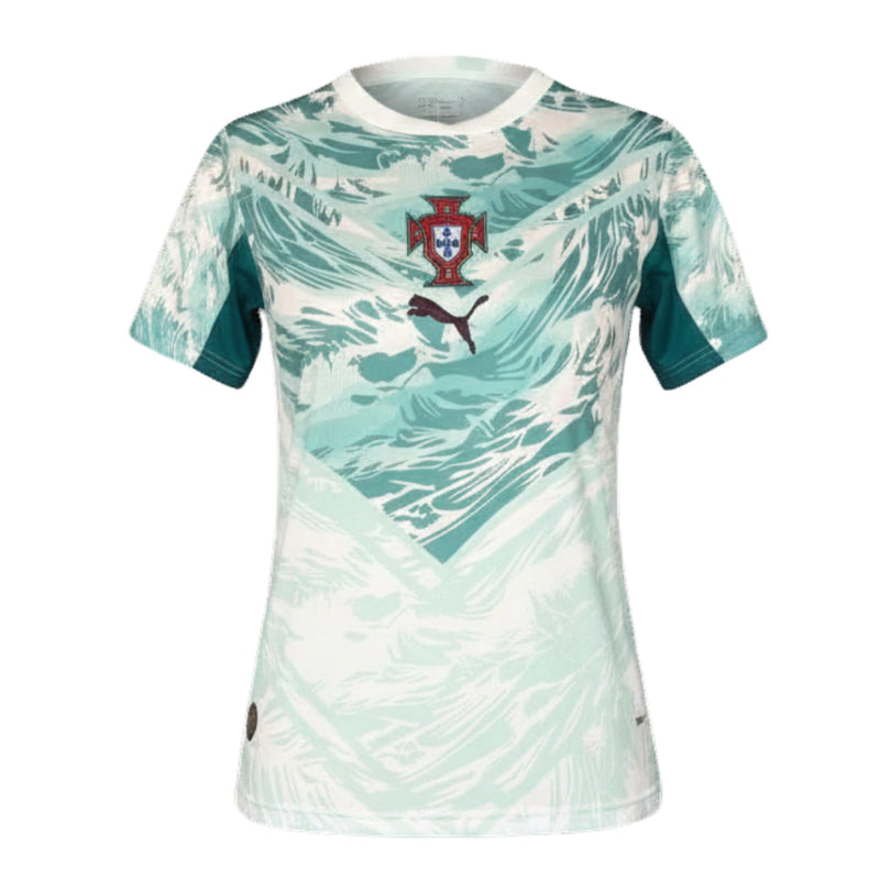 CAMISOLA FEMININA DE PORTUGAL 26/27 BRANCO E VERDE